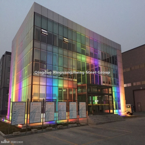 Prefabricated Structural Metal 3 Bay White Commercial Steel Building with Multi Storey Office