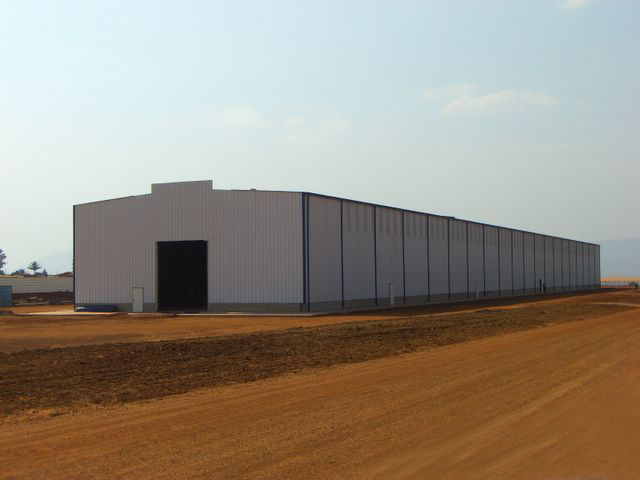 large white Commercial steel building multi storey
