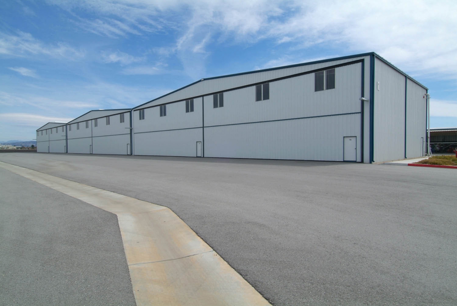 conventional grey Industrial steel building warehouse