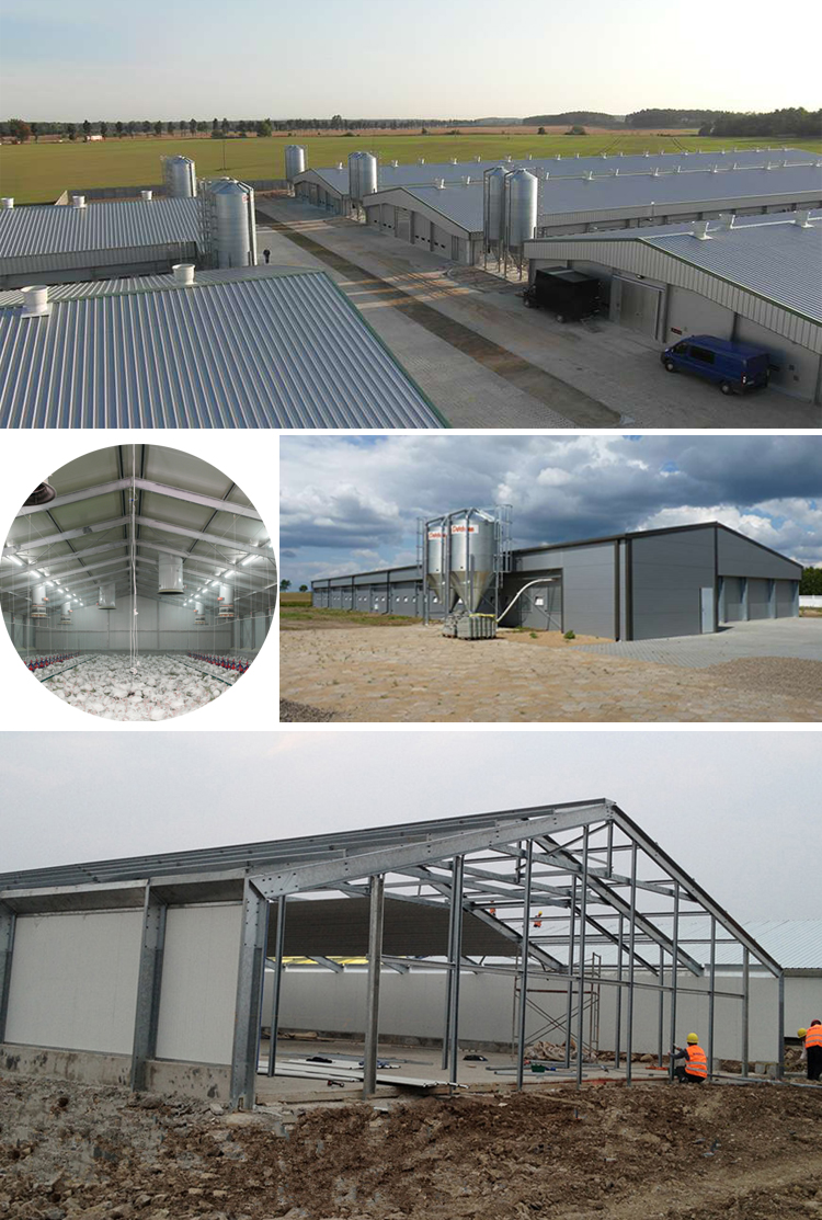CE stainless Residential steel building double pitch