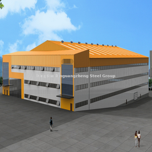  Framed Commercial Structural Steel Truss Prefabricated Workshop Structure Construction