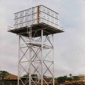 High Rise Prefabricated Steel Structure Frame Tower for Galvanized Water Tank