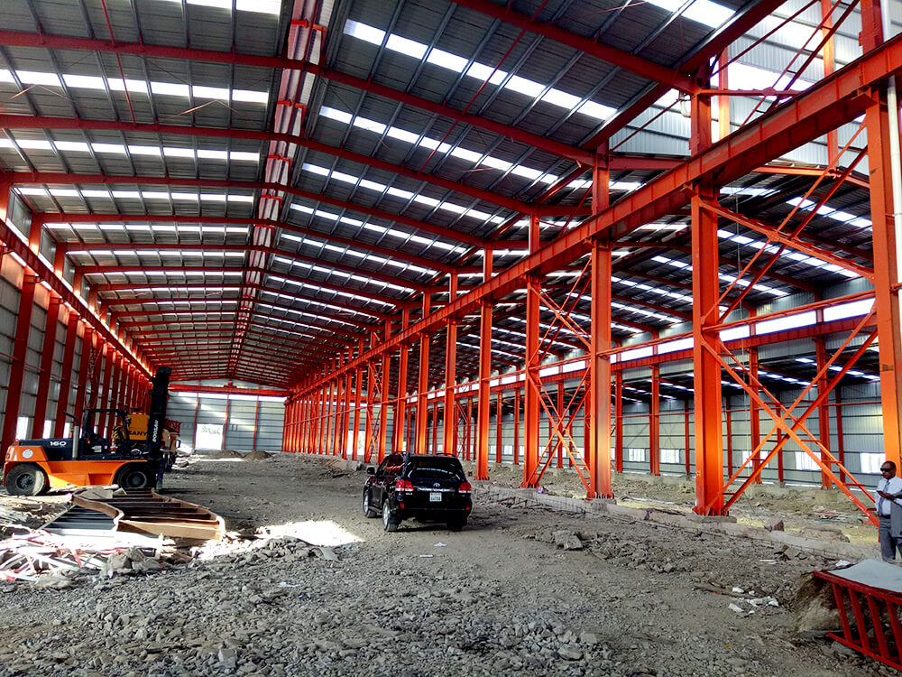 Customized Prefabricated structural Industrial Steel Processing Workshop